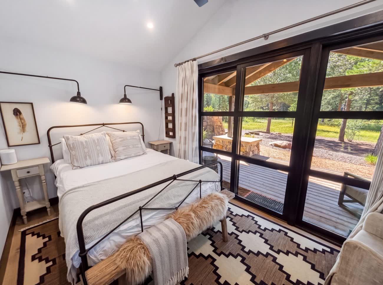 Queen Suite with glass doors to the deck